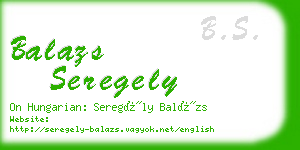 balazs seregely business card